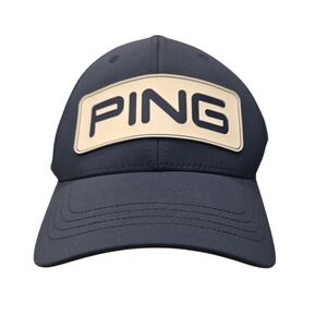 PING 110-ONE TEN FLEX FIT TECH SNAPBACK HAT. NAVY BLUE.
